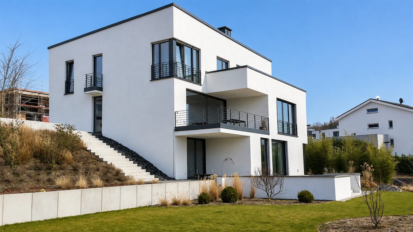 Moderne kubische Stadtvilla in Düsseldorf